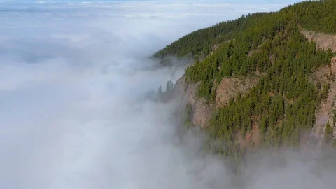 Aerial view of Pico de Teide national park on Tenerife Stock Footage 102660075