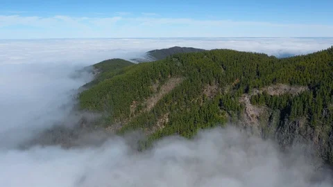 Aerial view of Pico de Teide national park on Tenerife Stock Footage 102660112