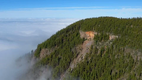 Aerial view of Pico de Teide national park on Tenerife Stock Footage 102660123