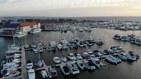 Aerial view of a Pier Stock Footage 138366836