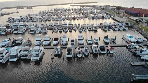 Aerial view of a Pier Stock Footage 138366973