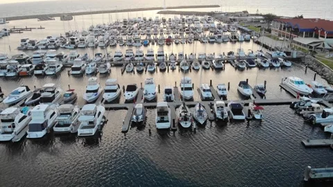 Aerial view of a Pier Stock Footage 138377346