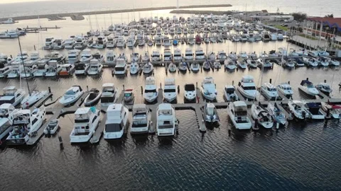 Aerial view of a Pier Stock-Footage 138378342