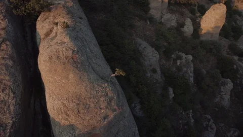 Aerial view pine in canyon of ghosts on Crimea Stock-Footage 118619144