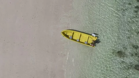 Aerial view pink beach on padar island indonesia Stock Footage 267357217