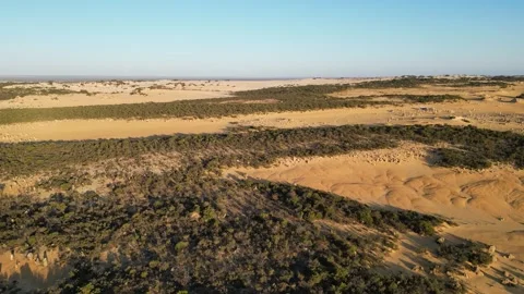 Aerial view of The Pinnacles desert in western Australia Stock Footage 255335668