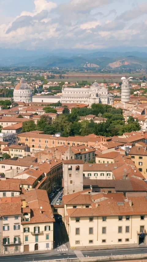 Aerial view of Pisa Stock Footage 221486289