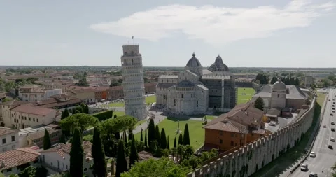 Aerial view at Pisa tower Stock-Footage 197350532