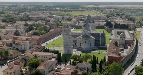 Aerial view at Pisa tower Stock-Footage 197350845