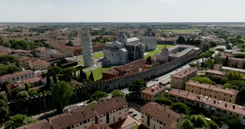 Aerial view at Pisa tower Stock-Footage 197351946