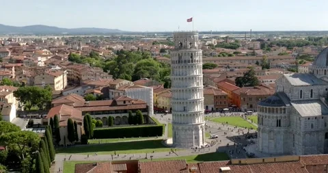 Aerial view at Pisa tower Stock-Footage 197352434
