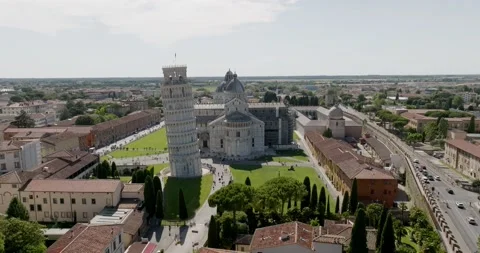 Aerial view at Pisa tower Stock-Footage 197353378