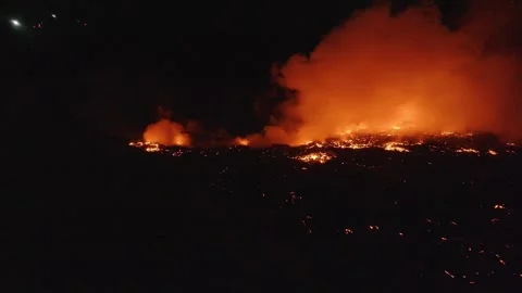 Aerial view of Piton de la Fournaise, Réunion. Stock Footage 331923427