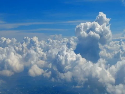 Aerial view from plane go to Don Mueang International Airport, Bangkok, Thailand Stock Footage 77347634