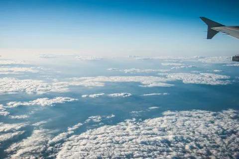 Aerial view from the plane Stock Photos