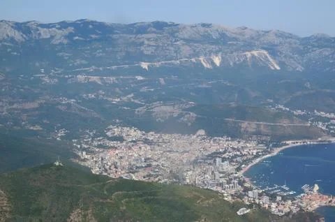 Aerial view from a plane Stock Photos