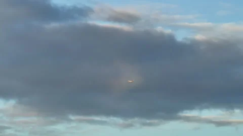 Aerial view of a plane in the sky Stock Footage 308664233