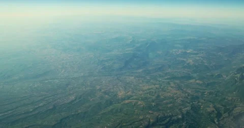Aerial View Of Planet Earth As Seen From 40.000 Feet Altitude Stock Footage