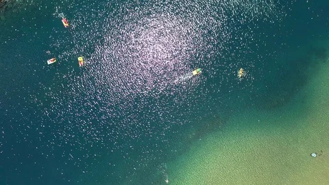Aerial view of Playa de Las Teresitas, Tenerife, Canary Island, Spain Stock Footage 114054848