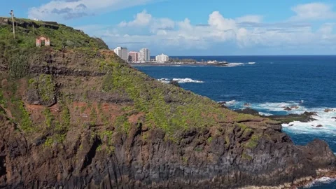 Aerial View of Playa de San Juan and surroundings in Tenerife, Canary Islands Vidéo 331827245