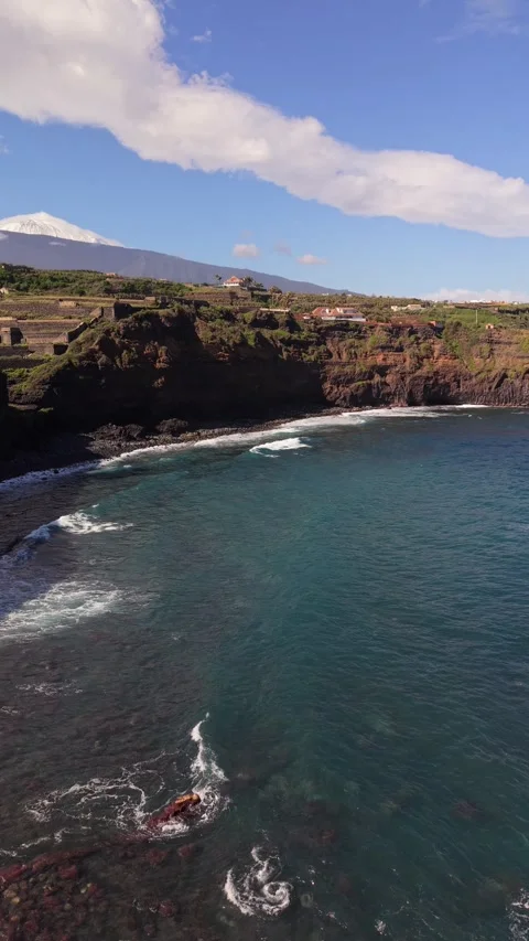 Aerial View of Playa de San Juan and surroundings in Tenerife, Canary Islands Vídeo Stock 331831403