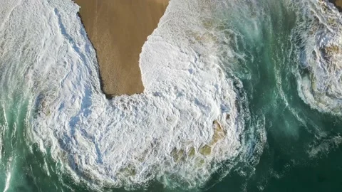 Aerial view of Playa del Divorcio, Cabo San Lucas, Baja California, Mexico. Stock Footage 227906383