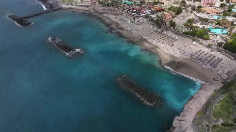 Aerial view of Playa del Duque, Tenerife, Canary Islands, Spain Stock Footage 301732519