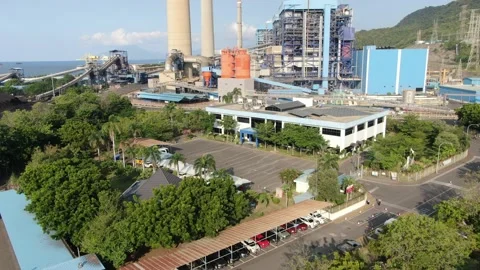 Aerial View PLTU Paiton as a Java Power in Probolinggo, East Java, Indonesia Video stock 219759046