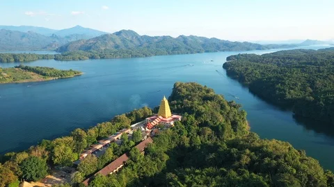 Aerial view point of interest around golden temple Stock Footage 120465793