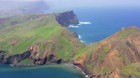 Aerial view of Ponta de So Loureno, Madeira Island, Atlantic Stock Footage 151721807
