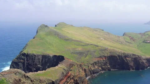 Aerial view of Ponta de So Loureno, Madeira Island, Atlantic Stock Footage 151729571