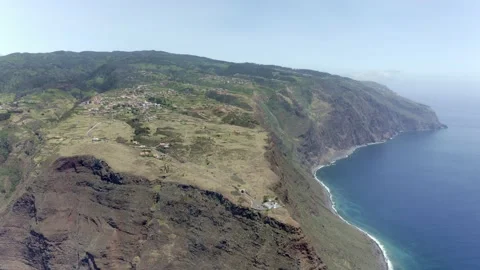 Aerial view of "Ponta do Pargo" in Madeira island, Portugal Stock Footage 139623154