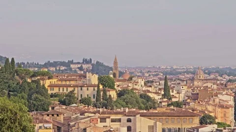 Aerial view of Ponte Vecchio bridge in Florence Stock Footage 75887512