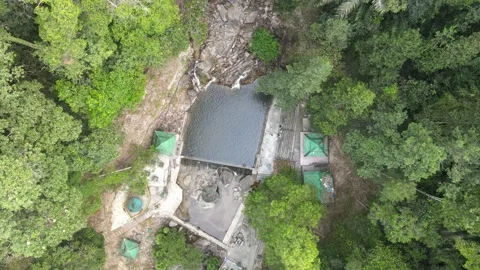Aerial view of Pool and Forest in Negeri Sembilan Stock Footage 149718228