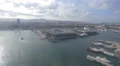 Aerial view with the port of Barcelona 4k or 4k+ Resolution