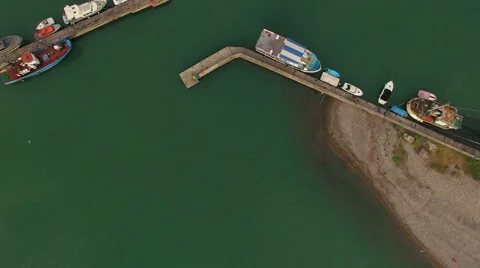 Aerial view of port. Stock Footage 67732717