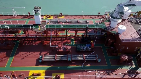 Aerial view port structure Video stock 95728344
