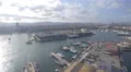Aerial view of Port Vell, Barcelona 4k or 4k+ Resolution