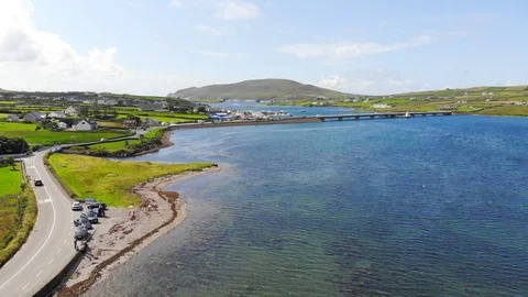 An Aerial View of Portmagee Stock Footage 119203047