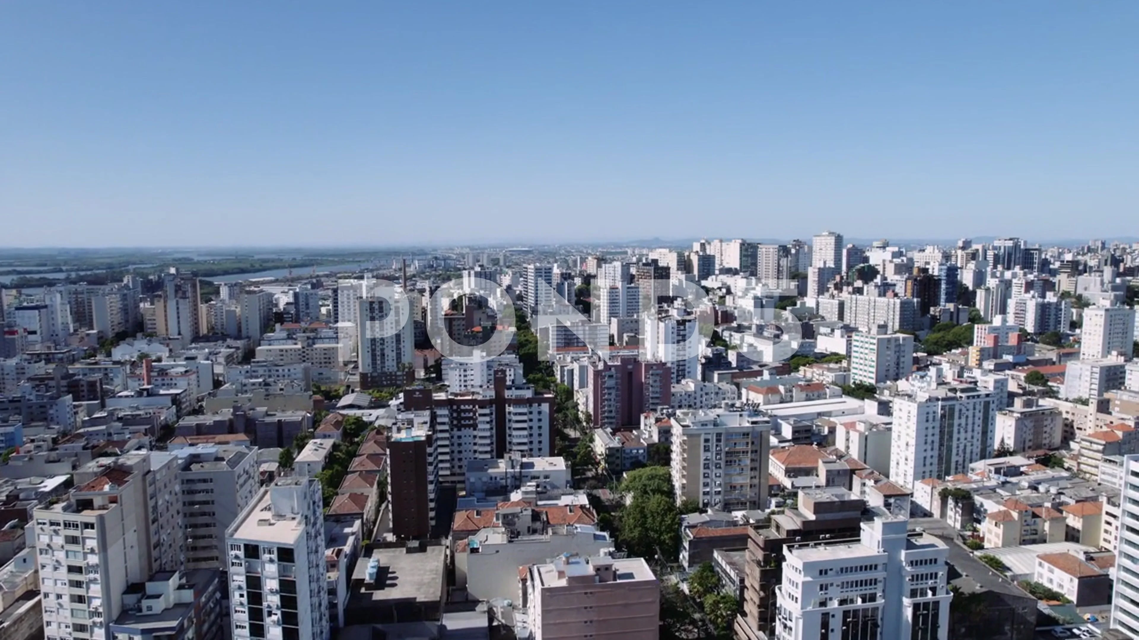 Aerial view of Porto Alegre, RS, Brazil. Aerial photo of the