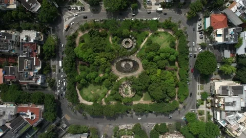 Aerial view of Praca do Pomar, Rio de Janeiro, Brazil Stock Footage 232311039