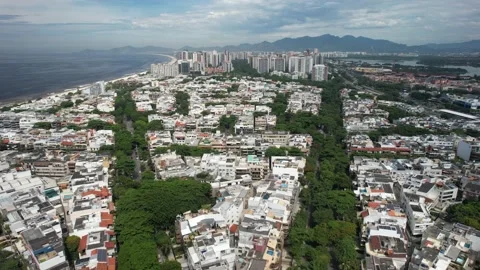 Aerial view of Praca do Pomar in Rio de Janeiro, Brazil Stock Footage 232313021