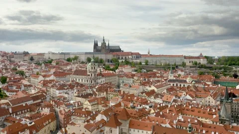 Aerial view of Prague Stock Footage 150256885