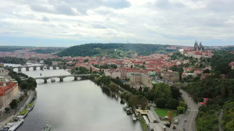 Aerial View of Prague Stock Footage 162607316
