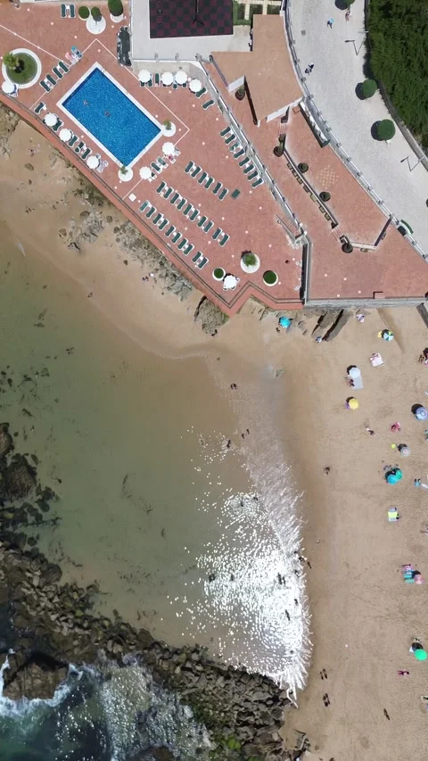 Aerial view of Praia da Baleia at Ericeira 库存影片 331869853