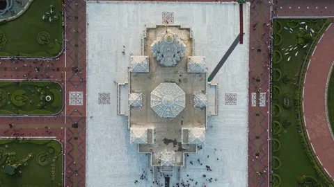 Aerial View of Prem mandir Stock Footage 277283224