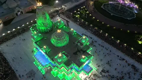 Aerial View of Prem mandir Stock Footage 277283470