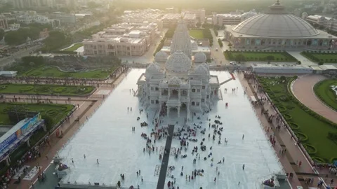 Aerial View of Prem mandir Stock Footage 277283502