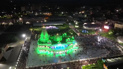 Aerial View of Prem mandir Stock Footage 277283634