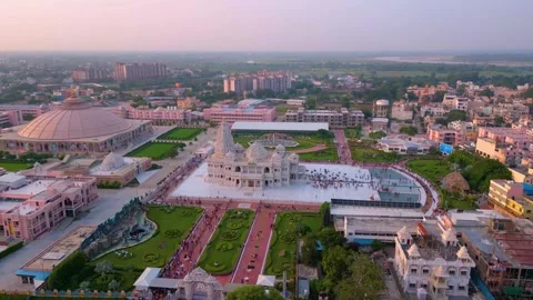 Aerial View of Prem mandir Stock Footage 277283798
